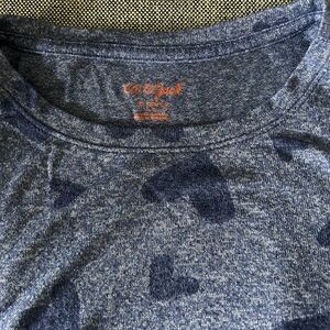 Cat & Jack Heathered Navy Blue Crew Tee
